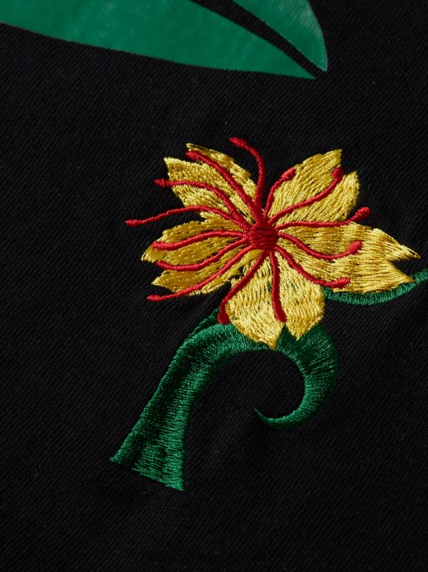 menn brodert jersey kunstverk t-skjorte svart N40XD350 klær Scotch & Soda
