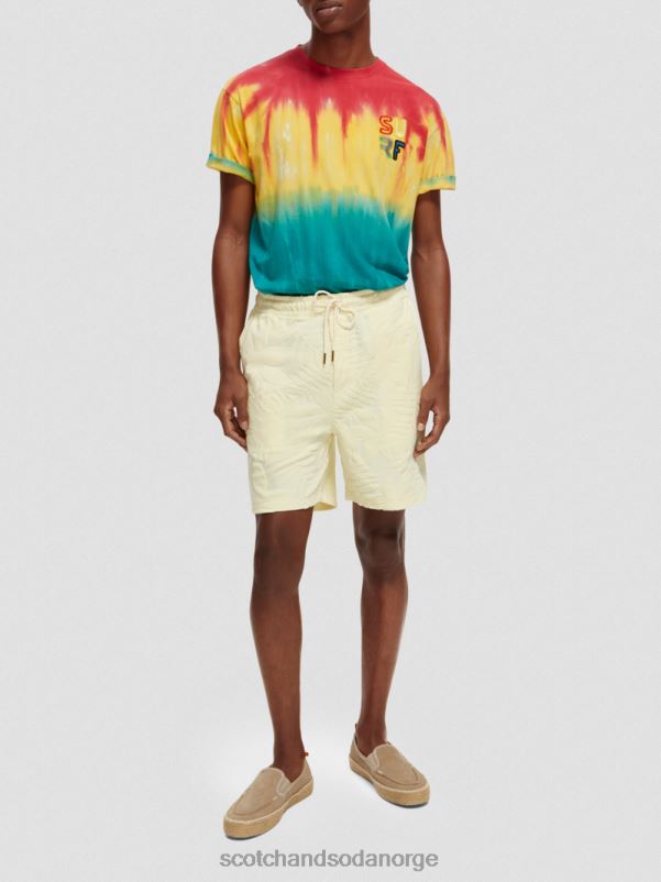menn brodert kunstverk tie-dye t-skjorte flerfarget slipsfarge N40XD441 klær Scotch & Soda