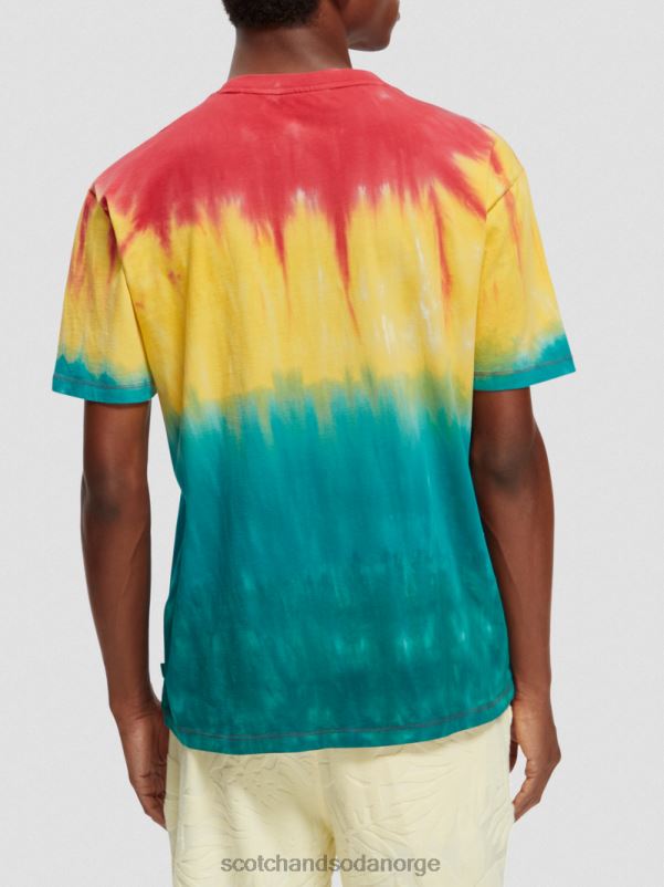 menn brodert kunstverk tie-dye t-skjorte flerfarget slipsfarge N40XD441 klær Scotch & Soda