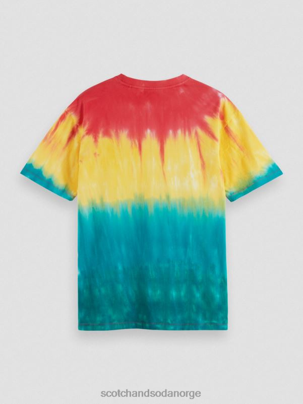 menn brodert kunstverk tie-dye t-skjorte flerfarget slipsfarge N40XD441 klær Scotch & Soda