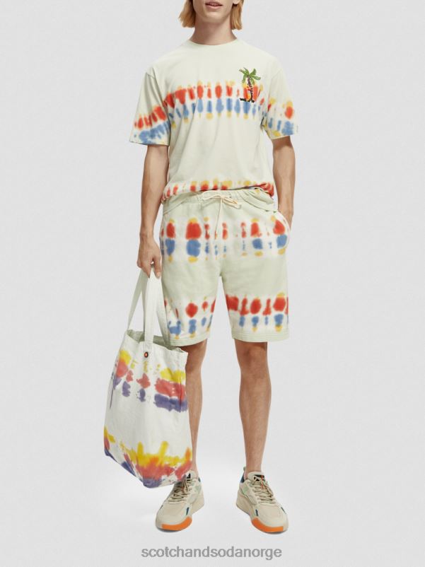 menn brodert kunstverk tie-dye t-skjorte mynte slips fargestoff N40XD439 klær Scotch & Soda