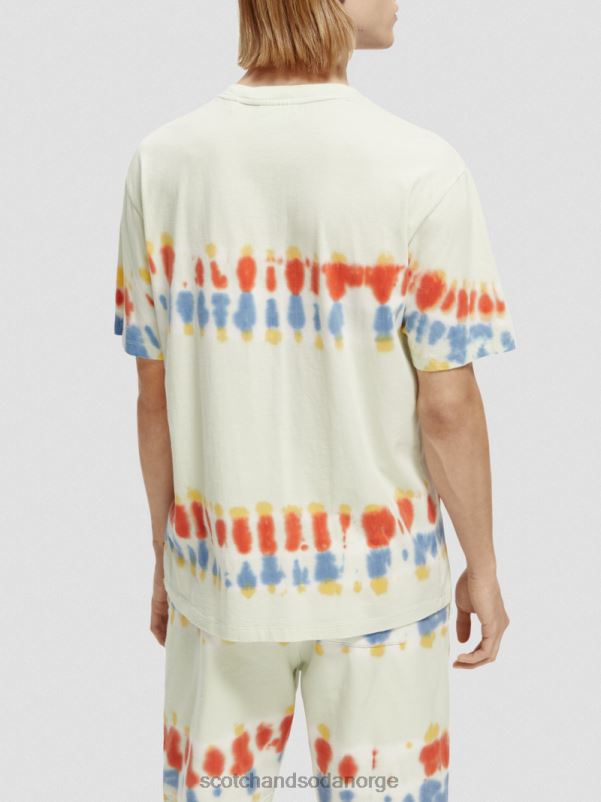 menn brodert kunstverk tie-dye t-skjorte mynte slips fargestoff N40XD439 klær Scotch & Soda