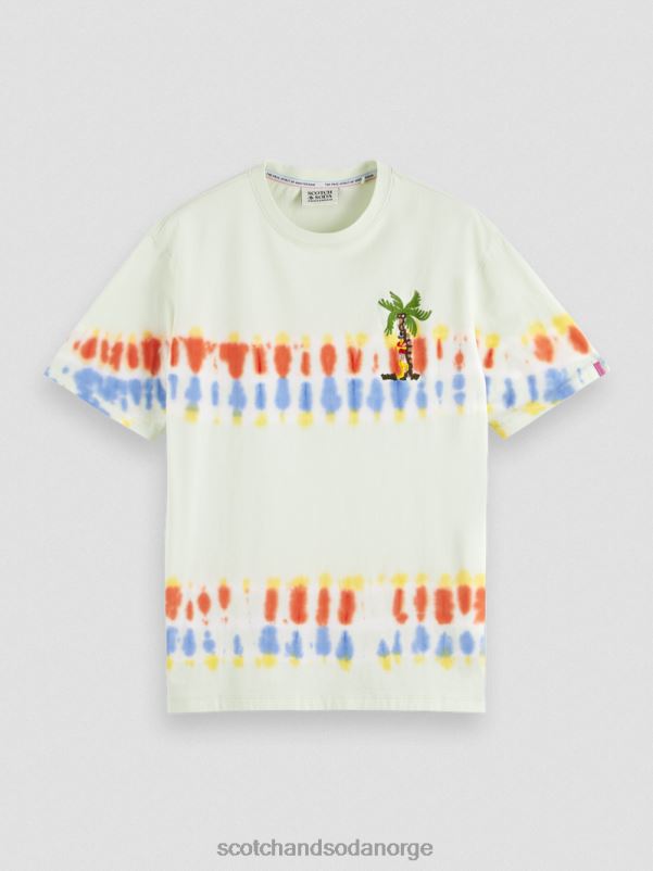 menn brodert kunstverk tie-dye t-skjorte mynte slips fargestoff N40XD439 klær Scotch & Soda