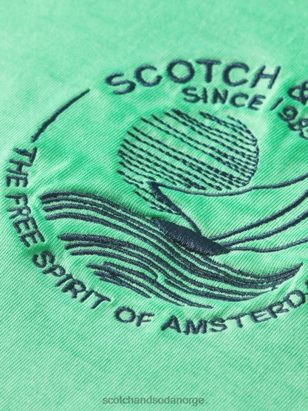 menn kaldfarget kunst-t-skjorte amazon grønn N40XD376 klær Scotch & Soda