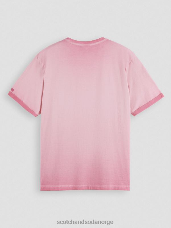 menn kaldfarget kunst-t-skjorte cerise N40XD377 klær Scotch & Soda