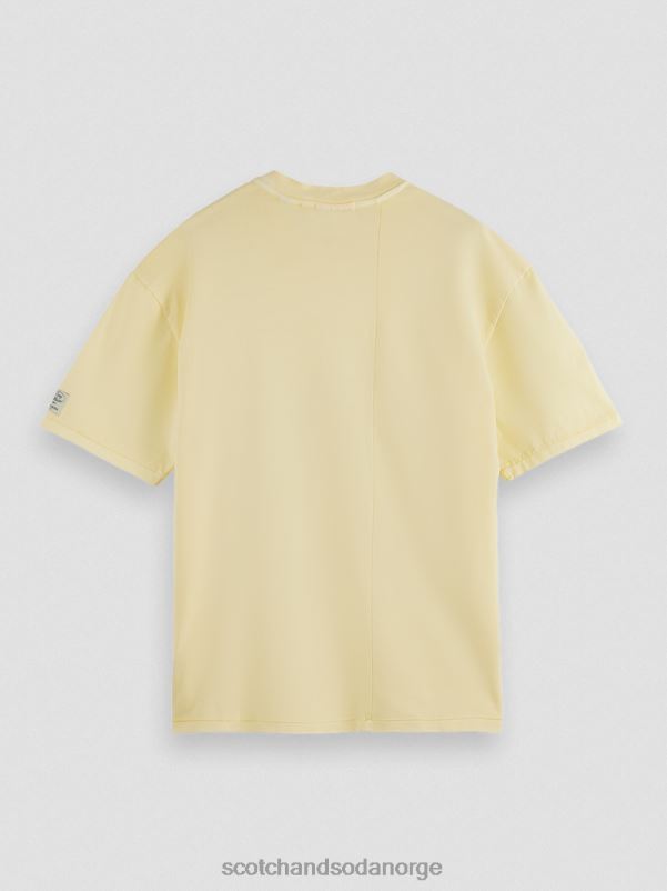 menn løs passform plaggfarget t-skjorte med lommer banan N40XD407 klær Scotch & Soda