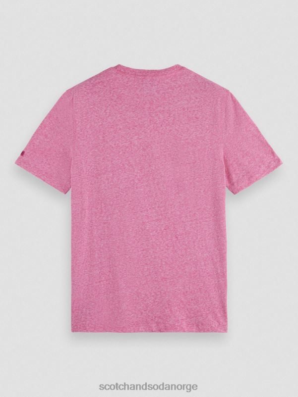 menn melange patch t-skjorte cerise melange N40XD371 klær Scotch & Soda