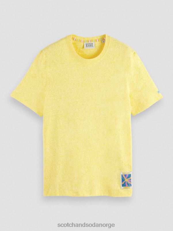 menn melange patch t-skjorte solskinn melange N40XD370 klær Scotch & Soda