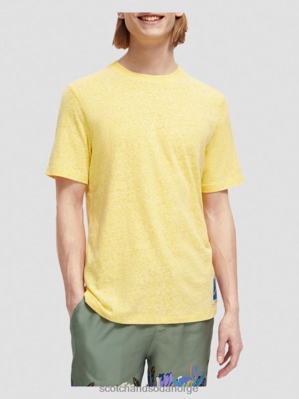 menn melange patch t-skjorte solskinn melange N40XD370 klær Scotch & Soda