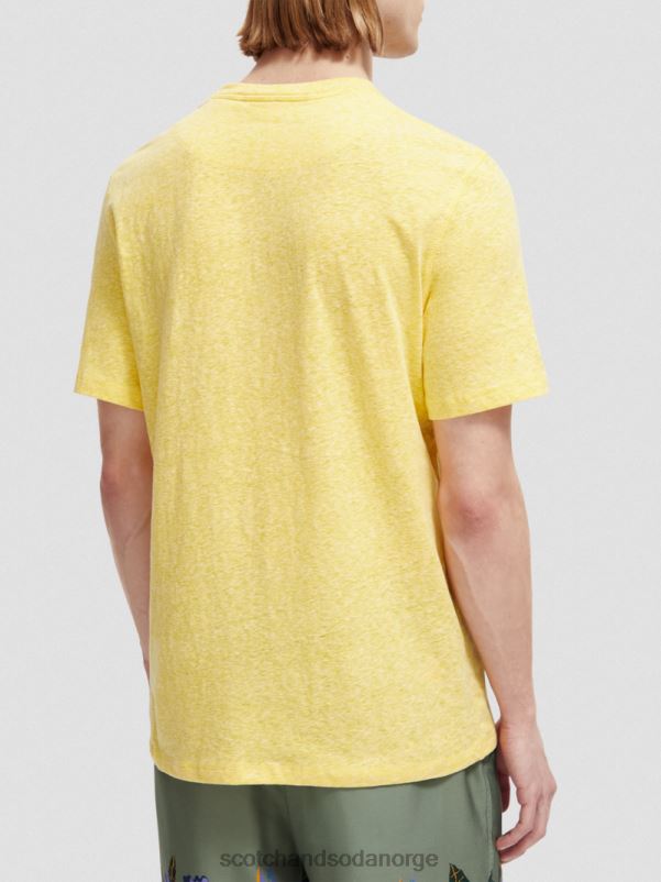 menn melange patch t-skjorte solskinn melange N40XD370 klær Scotch & Soda