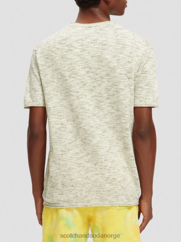 menn melert t-skjorte for kunstverk hær melange N40XD415 klær Scotch & Soda