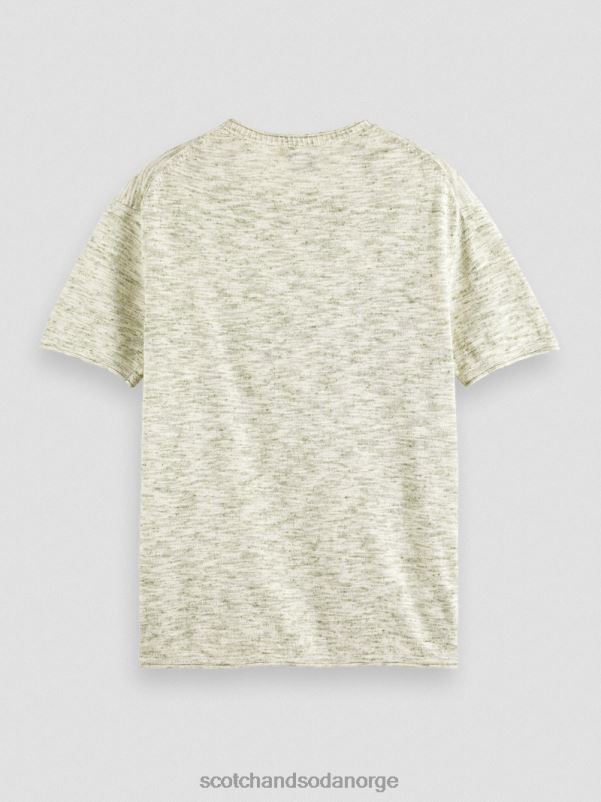 menn melert t-skjorte for kunstverk hær melange N40XD415 klær Scotch & Soda