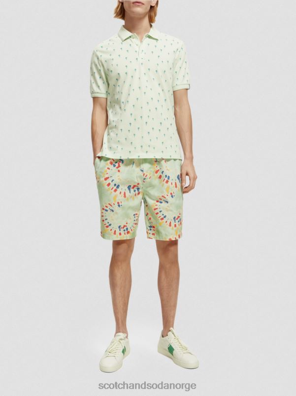 menn organisk t-skjorte med normal passform mynte N40XD426 klær Scotch & Soda