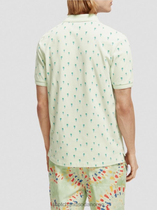 menn organisk t-skjorte med normal passform mynte N40XD426 klær Scotch & Soda