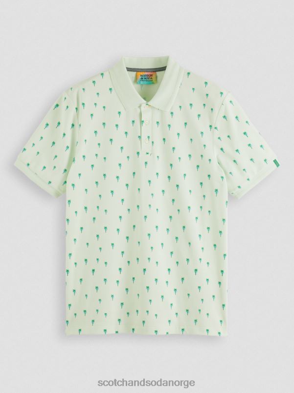 menn organisk t-skjorte med normal passform mynte N40XD426 klær Scotch & Soda