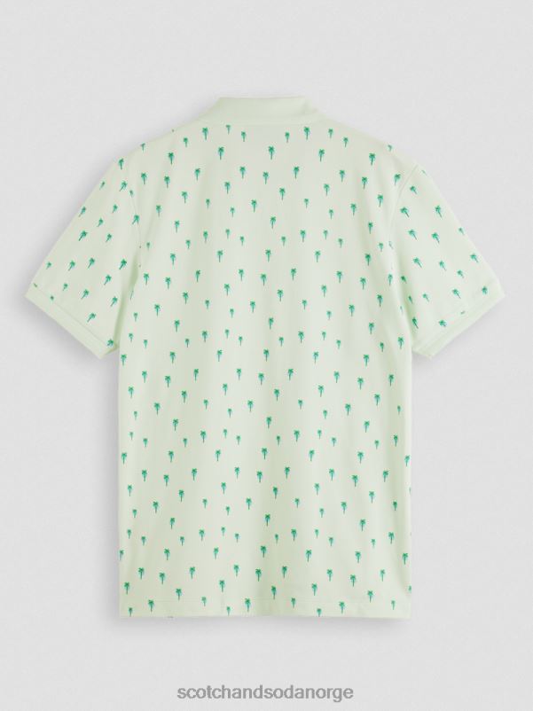 menn organisk t-skjorte med normal passform mynte N40XD426 klær Scotch & Soda