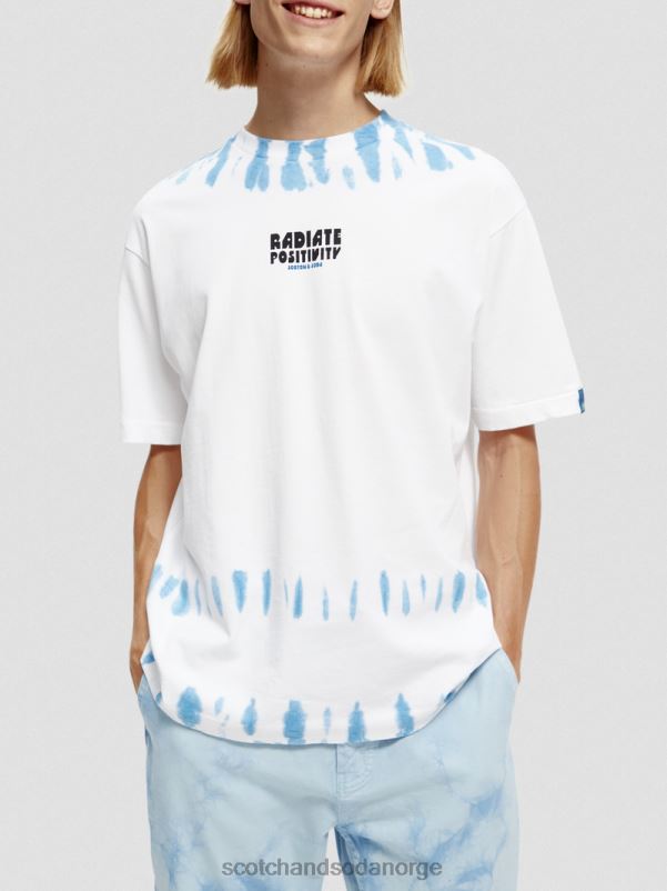 menn organisk tie-dye kunstverk t-skjorte kombinasjon b N40XD404 klær Scotch & Soda