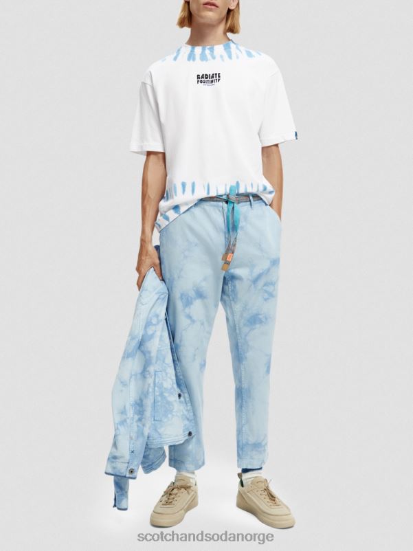menn organisk tie-dye kunstverk t-skjorte kombinasjon b N40XD404 klær Scotch & Soda
