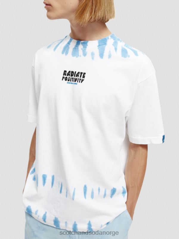 menn organisk tie-dye kunstverk t-skjorte kombinasjon b N40XD404 klær Scotch & Soda