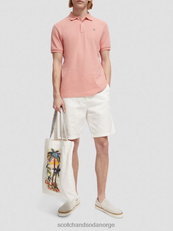 menn piképolo i økologisk bomull flamingo N40XD461 klær Scotch & Soda