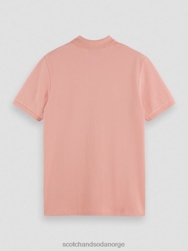 menn piképolo i økologisk bomull flamingo N40XD461 klær Scotch & Soda