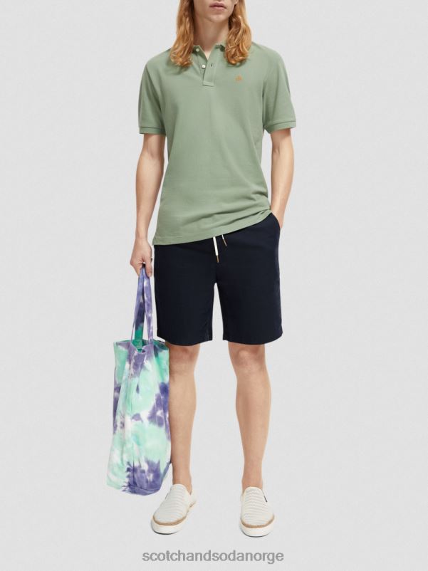menn piképolo i økologisk bomull hæren N40XD464 klær Scotch & Soda