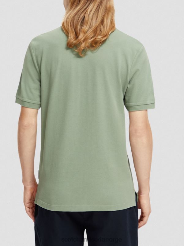 menn piképolo i økologisk bomull hæren N40XD464 klær Scotch & Soda