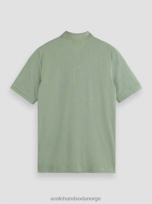 menn piképolo i økologisk bomull hæren N40XD464 klær Scotch & Soda