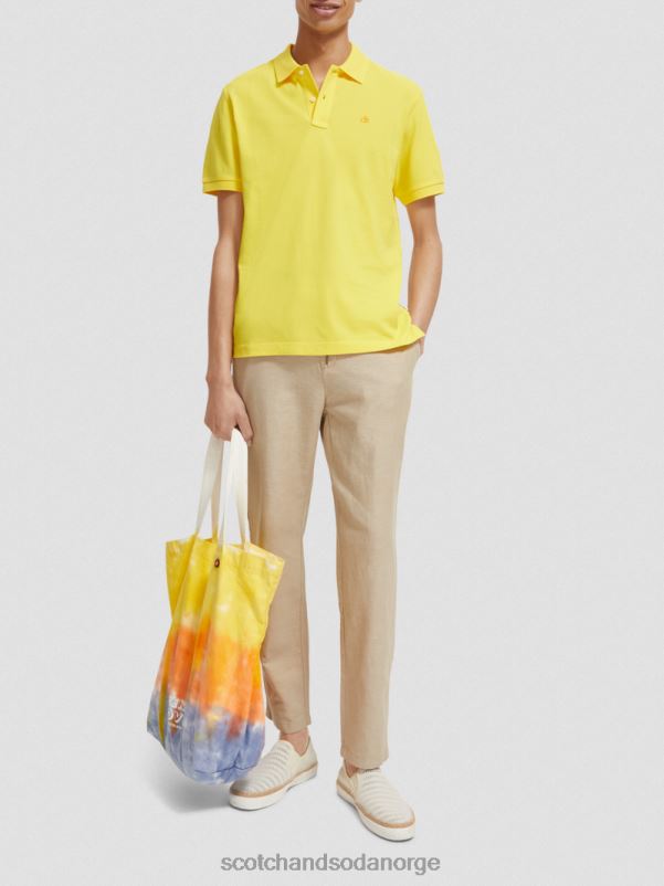 menn piképolo i økologisk bomull solskinn N40XD466 klær Scotch & Soda