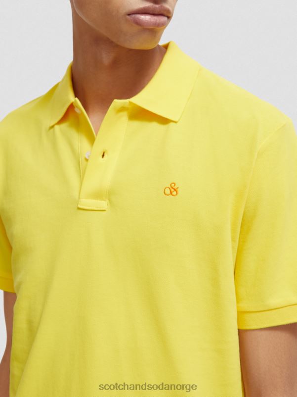 menn piképolo i økologisk bomull solskinn N40XD466 klær Scotch & Soda