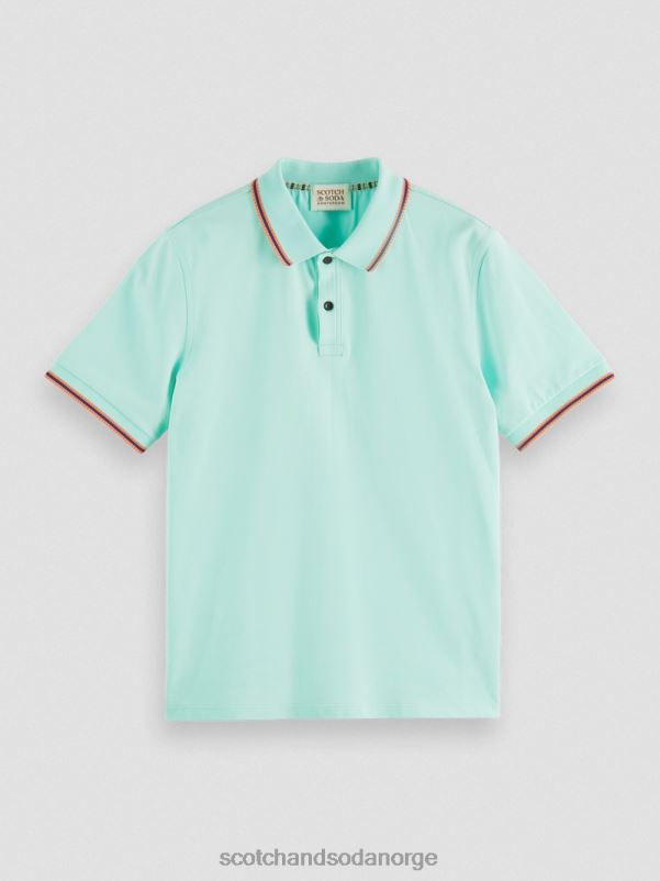 menn piképolo med kontrasttipp i økologisk bomull bukt N40XD410 klær Scotch & Soda