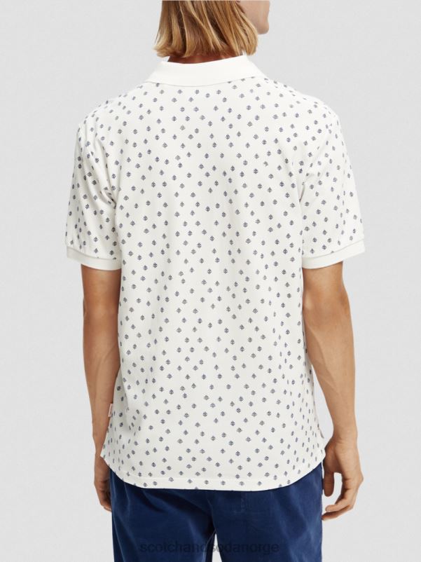 menn piképolo med trykk i økologisk bomull kombinasjon e N40XD397 klær Scotch & Soda