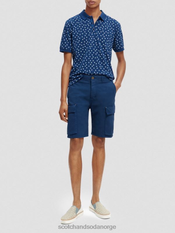 menn piképolo med trykk i økologisk bomull kombinasjon f N40XD398 klær Scotch & Soda