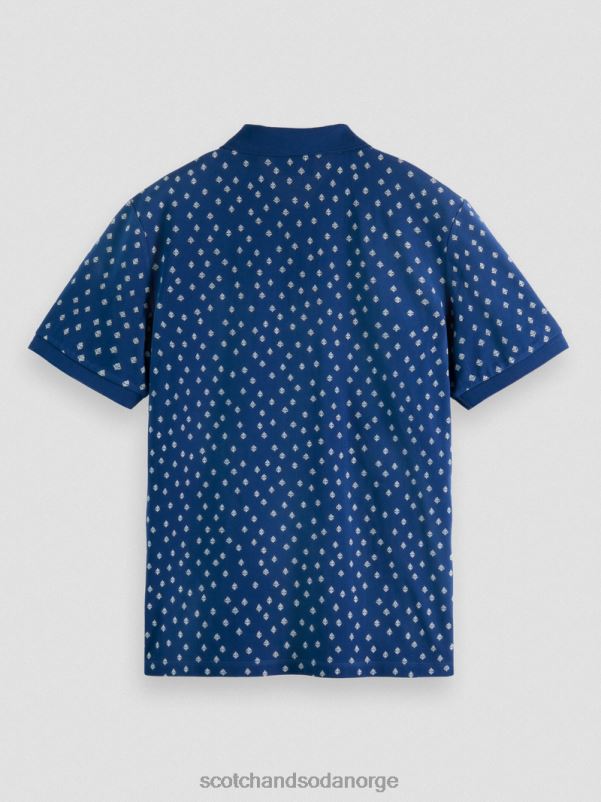 menn piképolo med trykk i økologisk bomull kombinasjon f N40XD398 klær Scotch & Soda