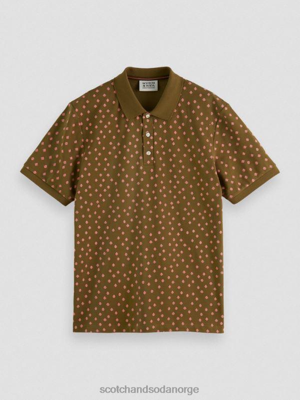 menn piképolo med trykk i økologisk bomull kombo d N40XD400 klær Scotch & Soda