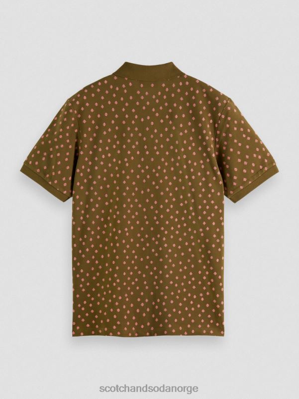 menn piképolo med trykk i økologisk bomull kombo d N40XD400 klær Scotch & Soda