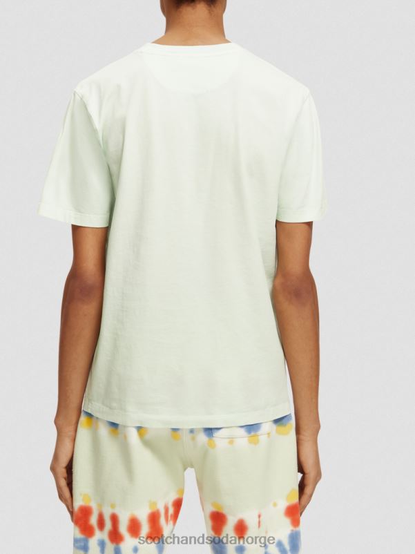 menn plaggfarget t-skjorte med normal passform mynte N40XD433 klær Scotch & Soda