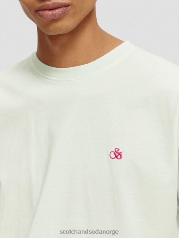 menn plaggfarget t-skjorte med normal passform mynte N40XD433 klær Scotch & Soda