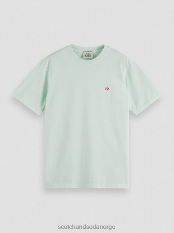 menn plaggfarget t-skjorte med normal passform mynte N40XD433 klær Scotch & Soda