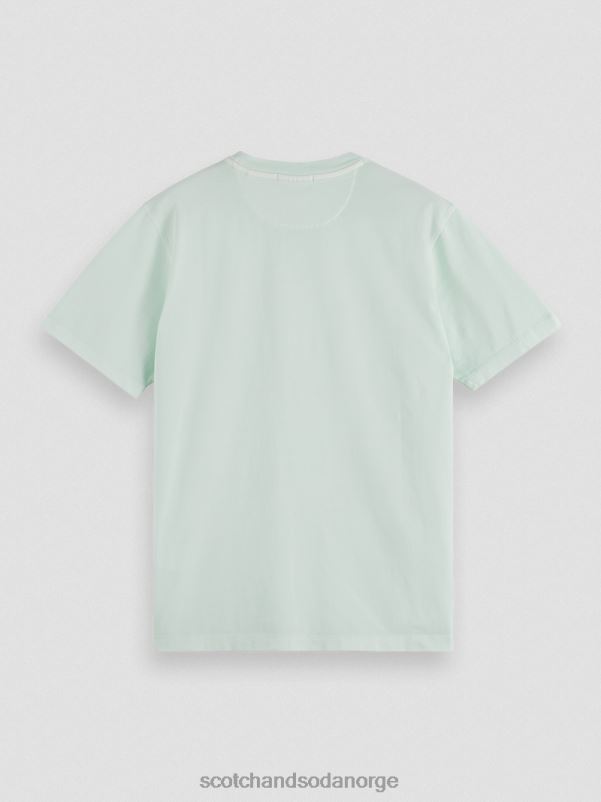 menn plaggfarget t-skjorte med normal passform mynte N40XD433 klær Scotch & Soda