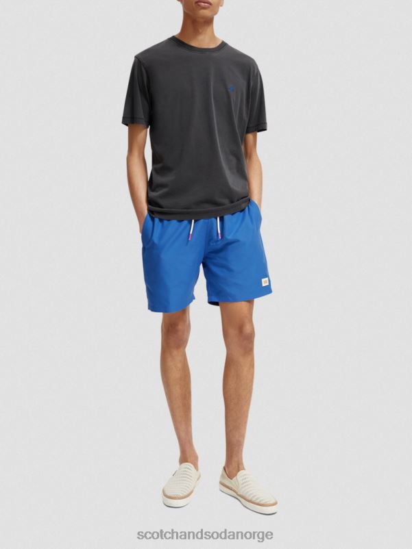 menn plaggfarget t-skjorte med normal passform svart N40XD430 klær Scotch & Soda