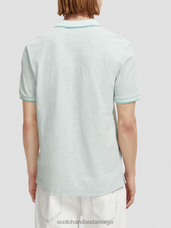 menn polo i økologisk bomull myntemelert N40XD472 klær Scotch & Soda