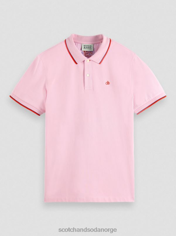 menn polo i økologisk bomull steinrosa N40XD450 klær Scotch & Soda