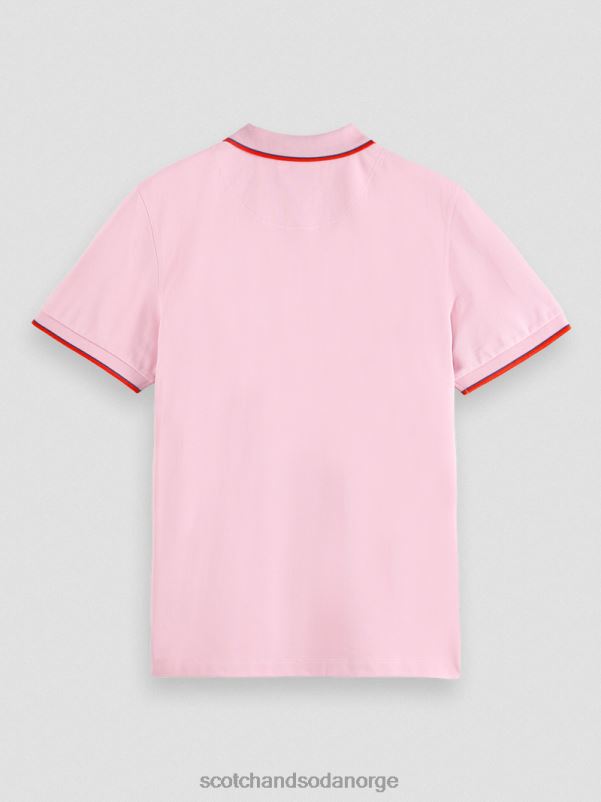 menn polo i økologisk bomull steinrosa N40XD450 klær Scotch & Soda
