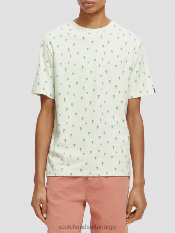 menn t-skjorte med normal passform med trykk mynte N40XD437 klær Scotch & Soda