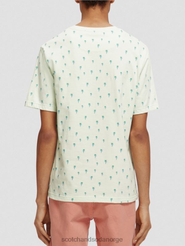 menn t-skjorte med normal passform med trykk mynte N40XD437 klær Scotch & Soda