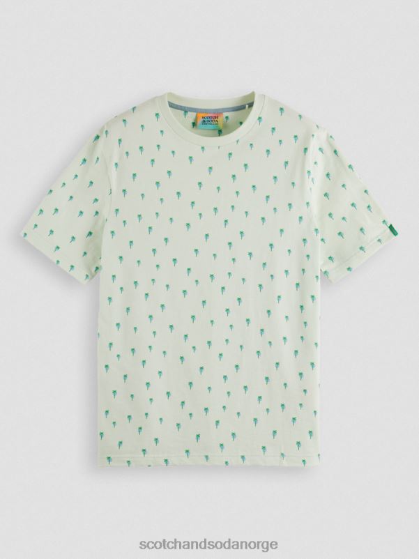 menn t-skjorte med normal passform med trykk mynte N40XD437 klær Scotch & Soda
