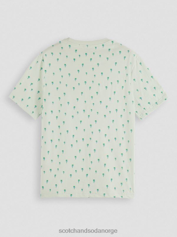 menn t-skjorte med normal passform med trykk mynte N40XD437 klær Scotch & Soda