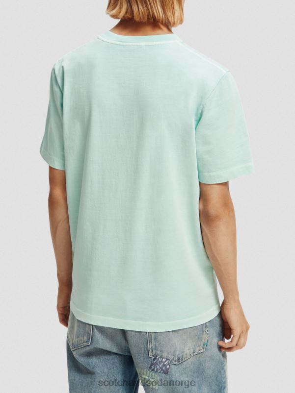 menn t-skjorte med vanlig passform, farget kunstverk bukt N40XD358 klær Scotch & Soda