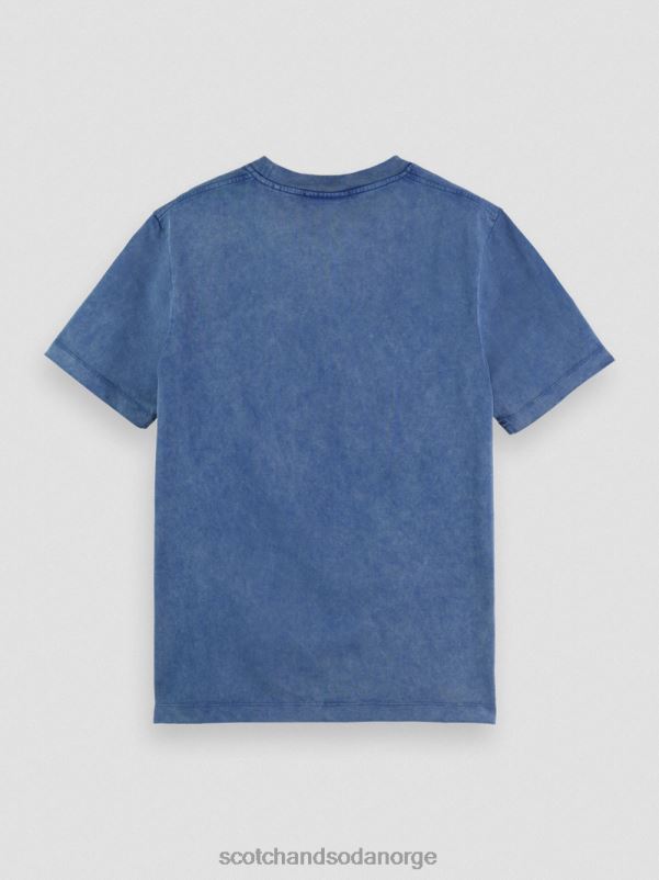 menn t-skjorte med vanlig passform, farget kunstverk marine N40XD354 klær Scotch & Soda
